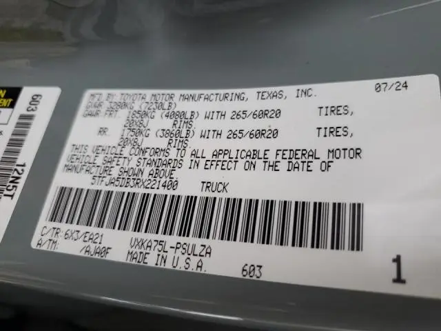 2024 TOYOTA TUNDRA CREWMAX LIMITED  