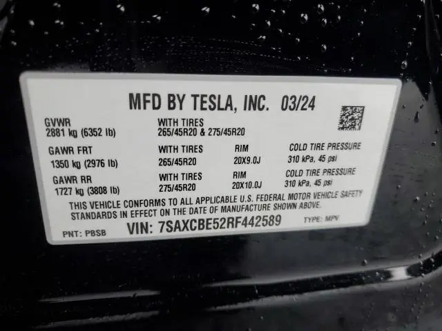 2024 TESLA MODEL X 
