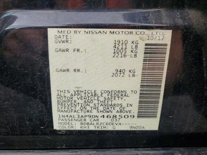 2013 NISSAN ALTIMA 2.5  
