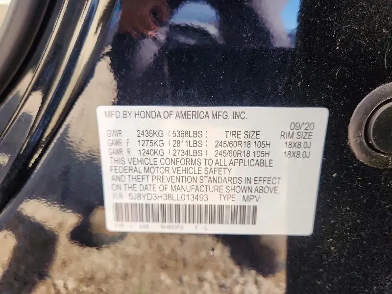 2020 ACURA MDX   