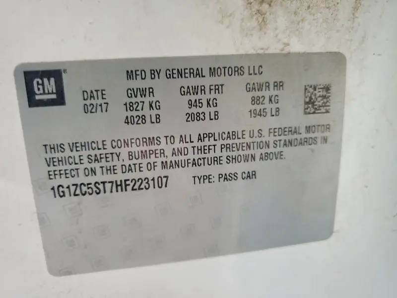 2017 CHEVROLET MALIBU LS  