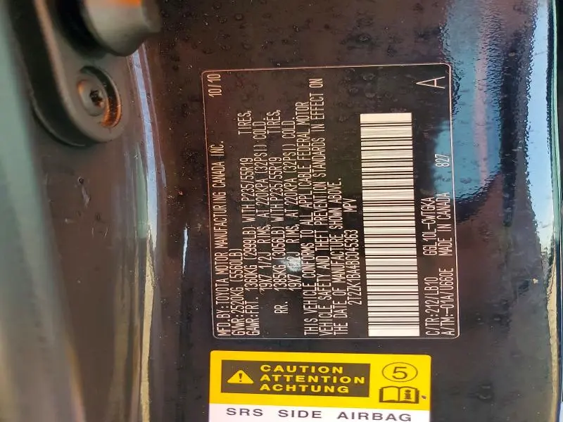 2011 LEXUS RX 350 BASE  