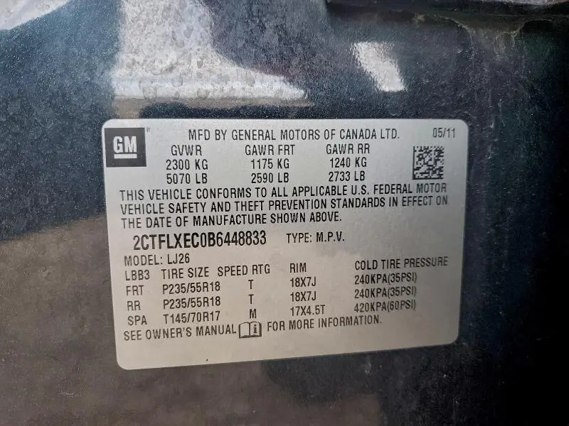 2011 GMC TERRAIN SLT  