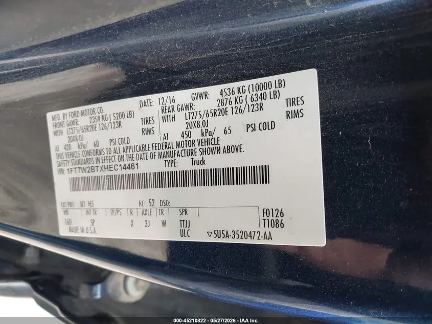 2017 FORD F-250 KING RANCH
