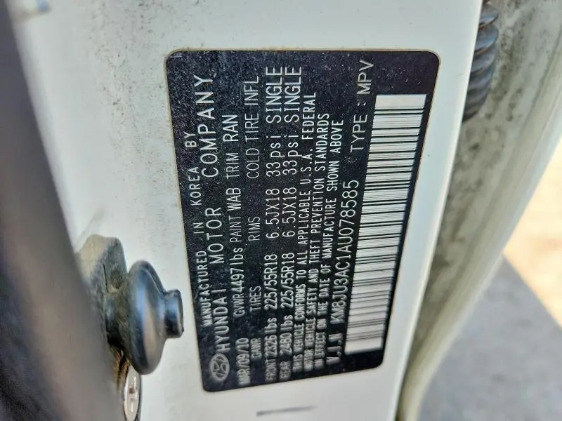 2010 HYUNDAI TUCSON LIMITED  