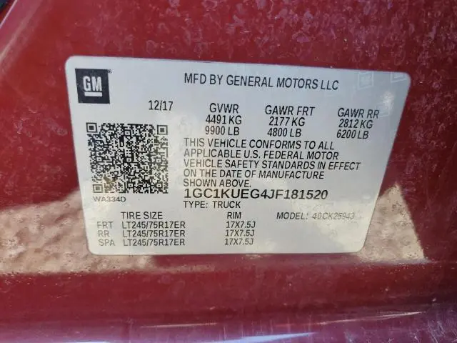 2018 CHEVROLET SILVERADO K2500 HEAVY DUTY  