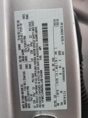 2020 FORD ESCAPE SE SPORT  