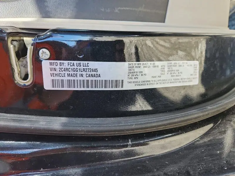 2020 CHRYSLER PACIFICA LIMITED  