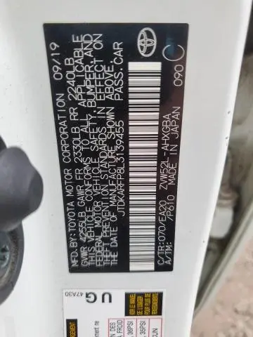 2020 TOYOTA PRIUS PRIME LE  