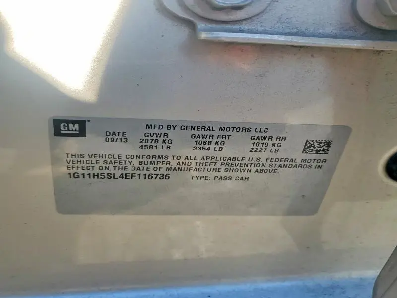 2014 CHEVROLET MALIBU LTZ  