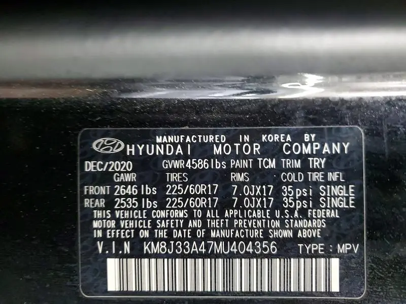 2021 HYUNDAI TUCSON VALUE  