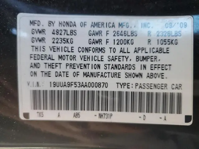 2010 ACURA TL   
