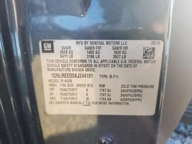 2010 CHEVROLET TRAVERSE LS  