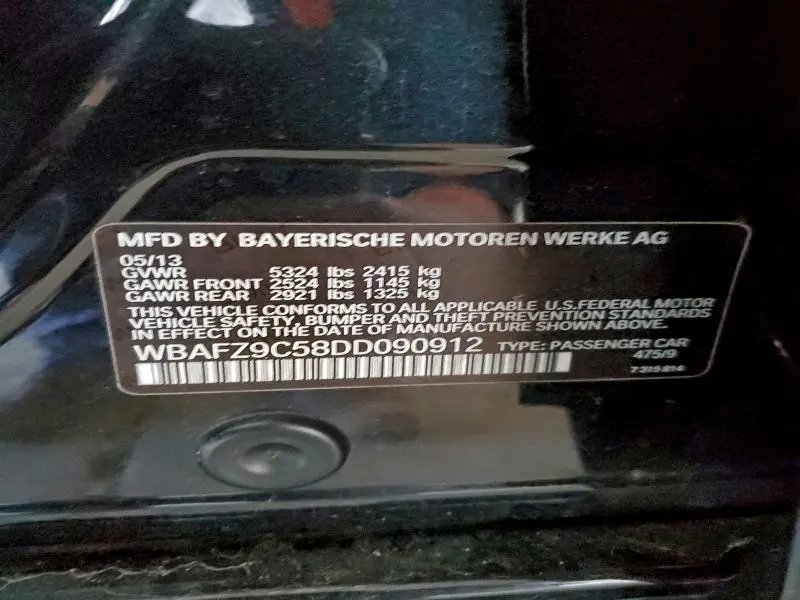 2013 BMW 535 I HYBRID  