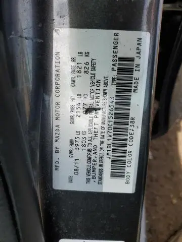 2012 MAZDA 3 I  