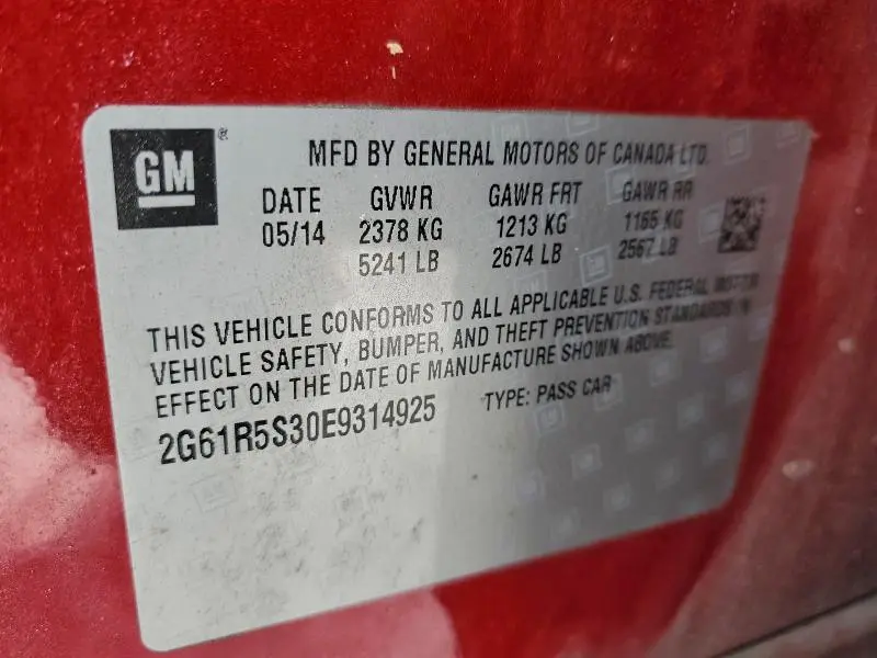 2014 CADILLAC XTS PREMIUM COLLECTION  