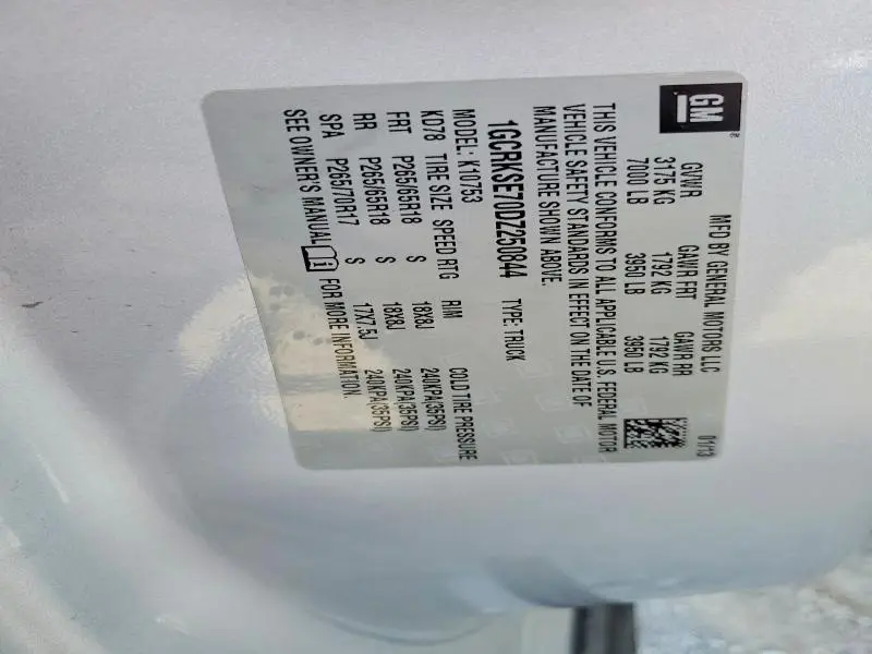 2013 CHEVROLET SILVERADO K1500 LT  