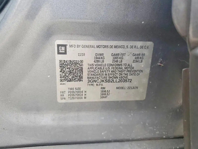 2020 CHEVROLET TRAX LS  