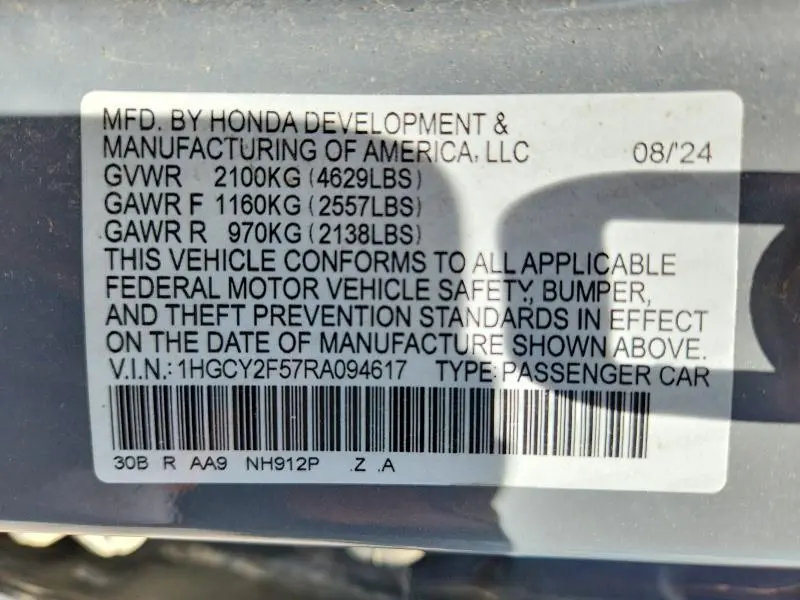 2024 HONDA ACCORD HYBRID SPORT  