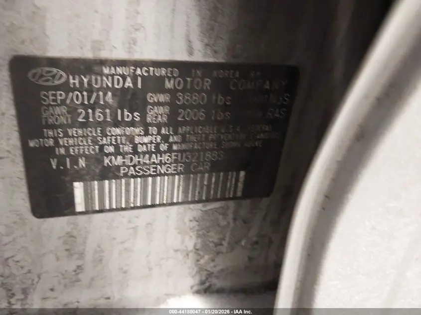 2015 HYUNDAI ELANTRA SPORT