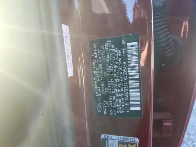 2019 HYUNDAI TUCSON LIMITED  