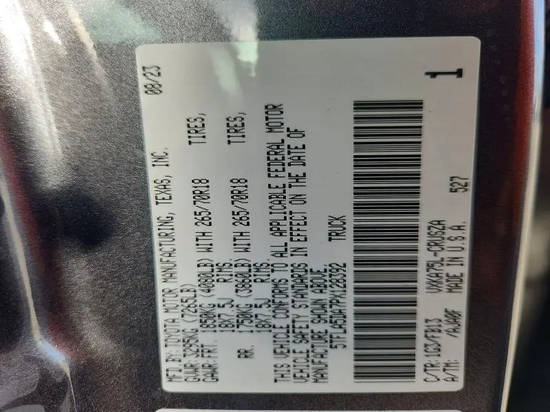 2023 TOYOTA TUNDRA SR5  