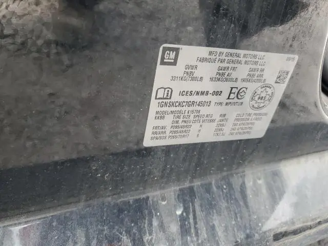 2016 CHEVROLET TAHOE K1500 LTZ  