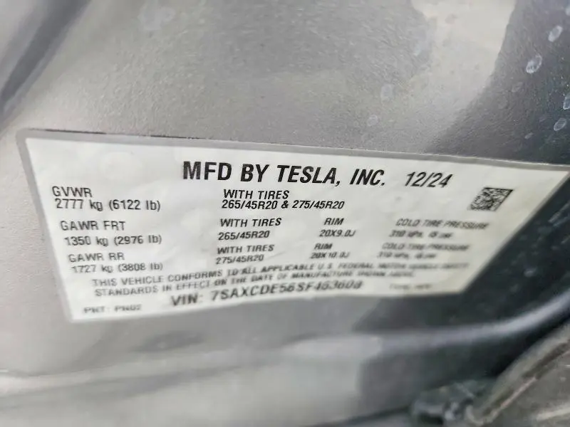 2025 TESLA MODEL X   
