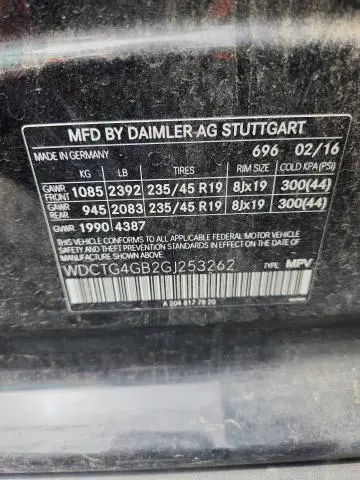 2016 MERCEDES-BENZ GLA 250 4MATIC  