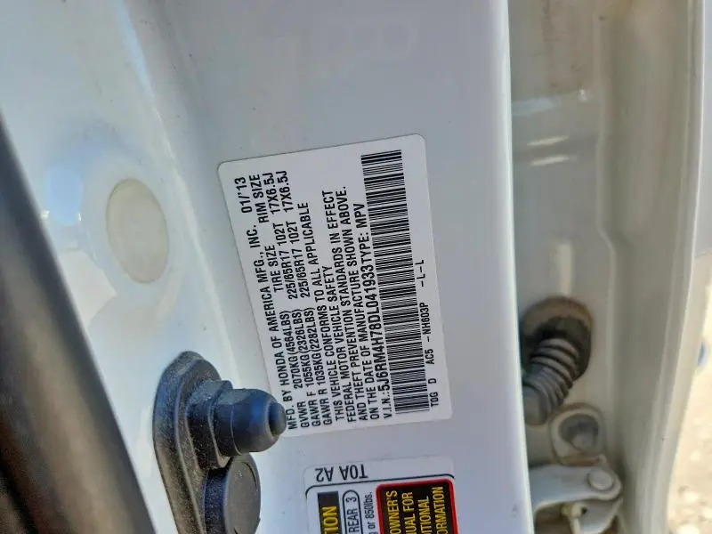 2013 HONDA CR-V EXL  
