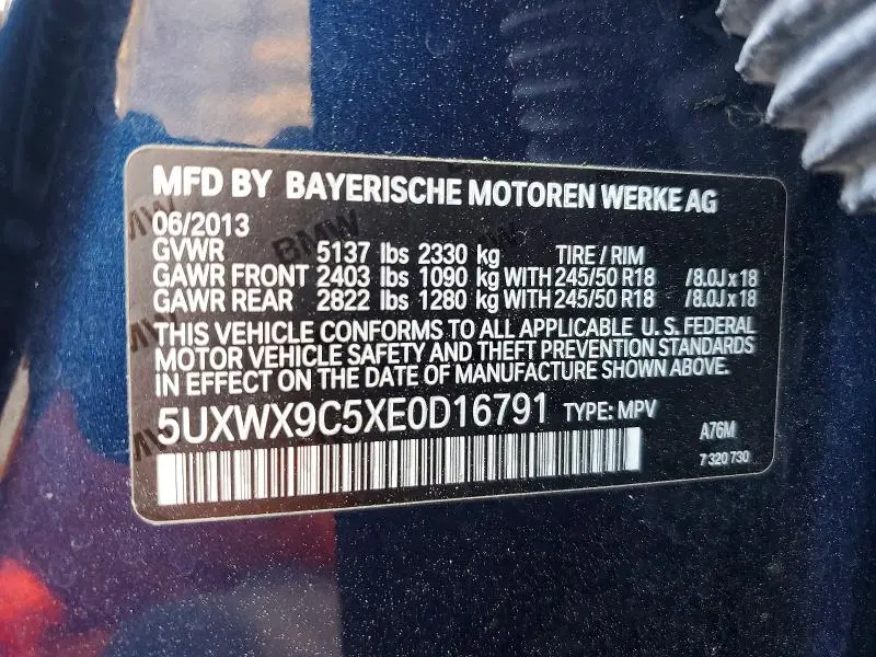 2014 BMW X3 XDRIVE28I  