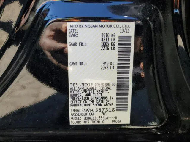 2015 NISSAN ALTIMA 2.5  