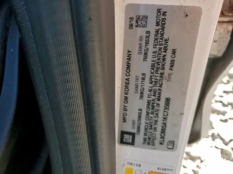 2019 CHEVROLET SPARK LS  