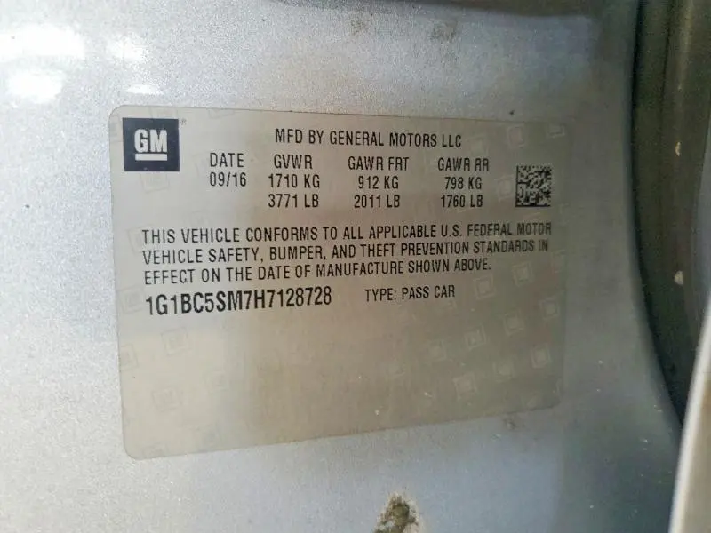2017 CHEVROLET CRUZE LS  