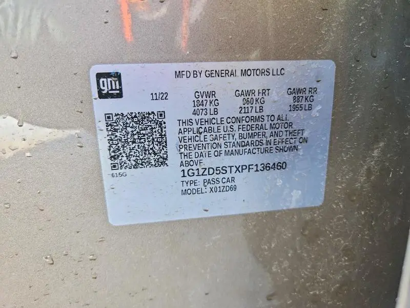 2023 CHEVROLET MALIBU LT  