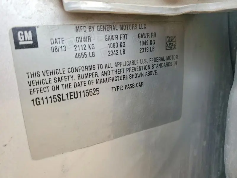 2014 CHEVROLET IMPALA LT  