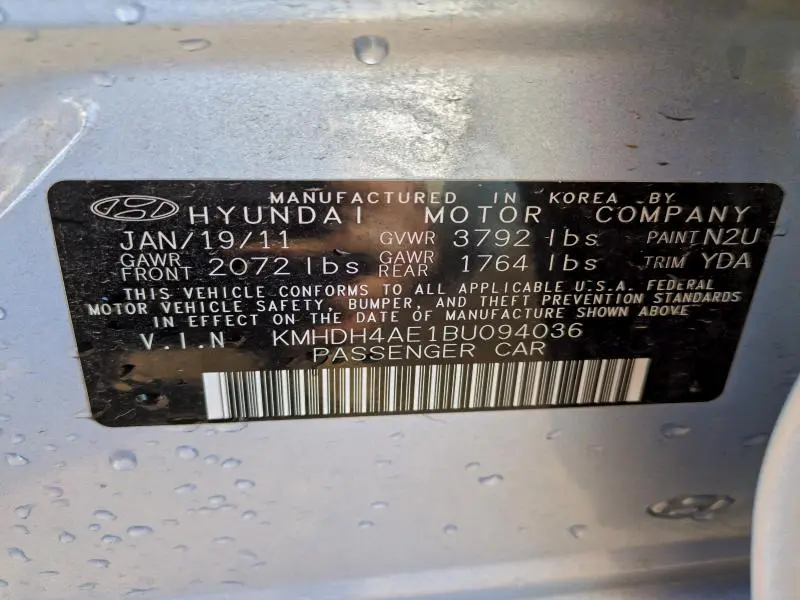 2011 HYUNDAI ELANTRA GLS  