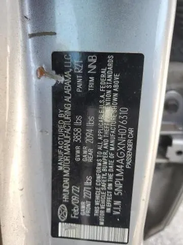 2022 HYUNDAI ELANTRA SEL  