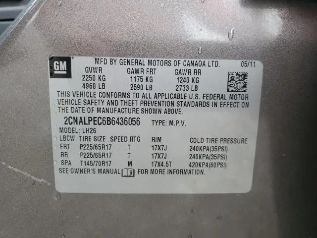 2011 CHEVROLET EQUINOX LT  