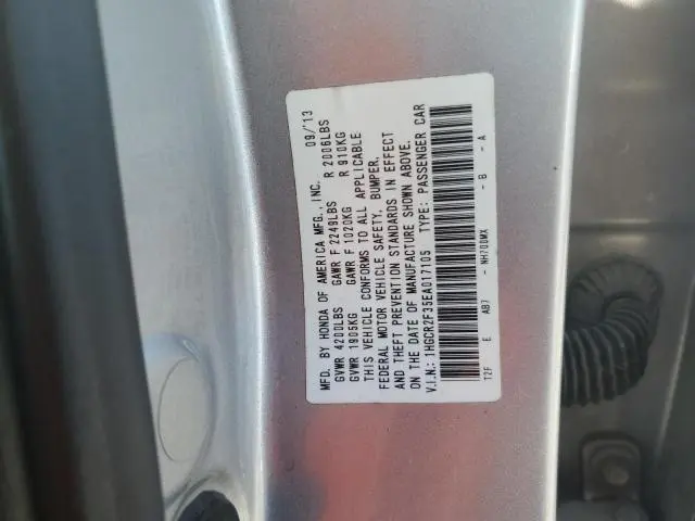 2014 HONDA ACCORD LX  