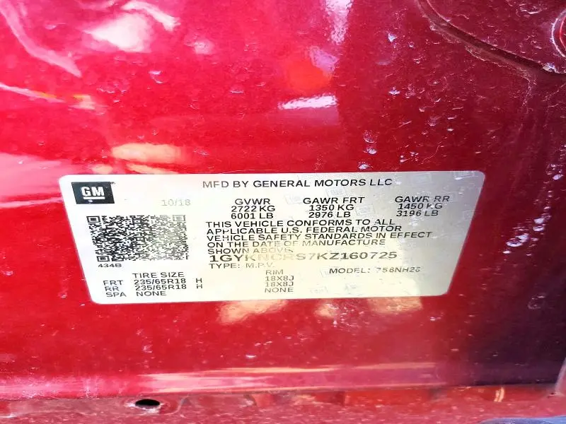 2019 CADILLAC XT5 LUXURY  