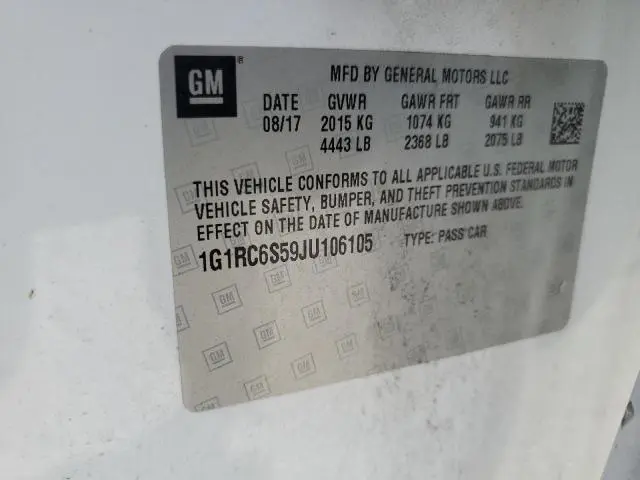 2018 CHEVROLET VOLT LT  