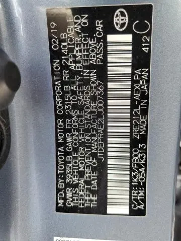 2020 TOYOTA COROLLA LE  