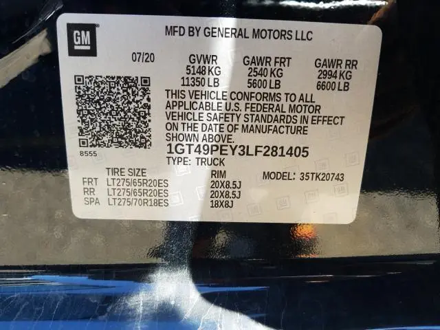 2020 GMC SIERRA K2500 AT4