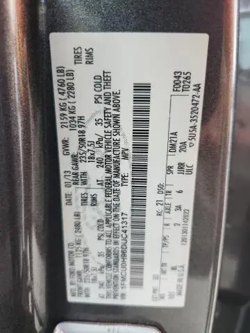 2013 FORD ESCAPE SEL  