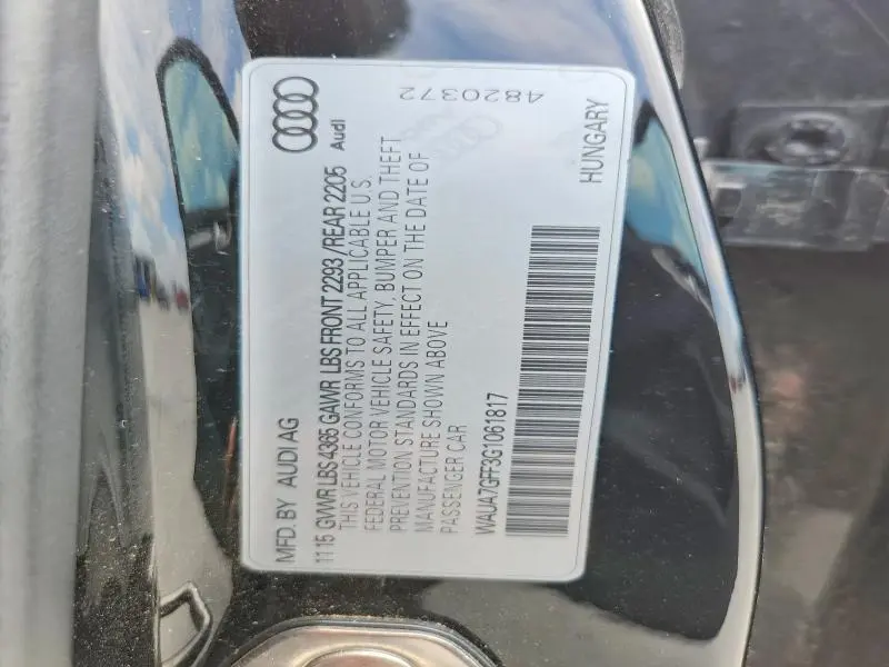 2016 AUDI A3 PREMIUM  