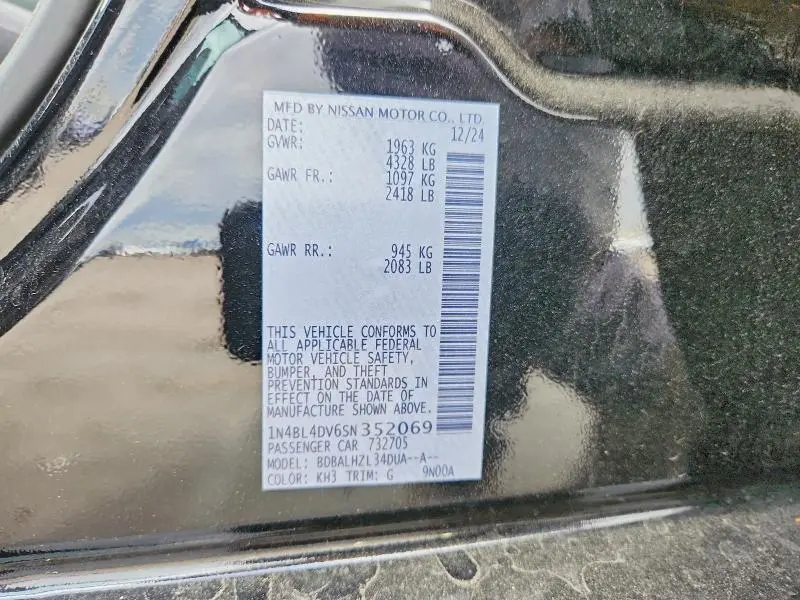 2025 NISSAN ALTIMA SV  