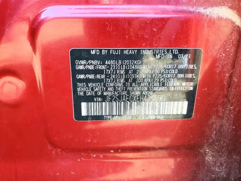 2014 SUBARU FORESTER 2.5I PREMIUM  