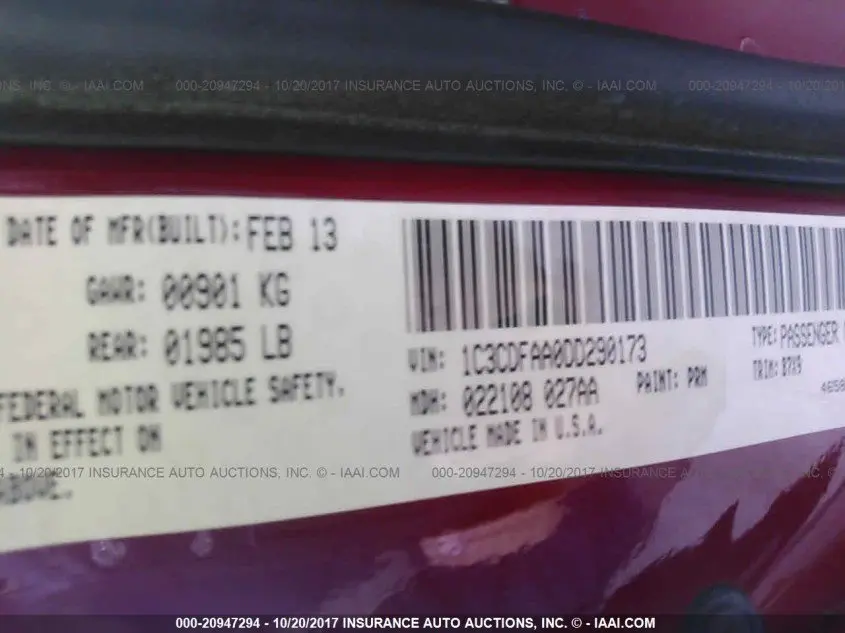 2013 DODGE DART SE/AERO