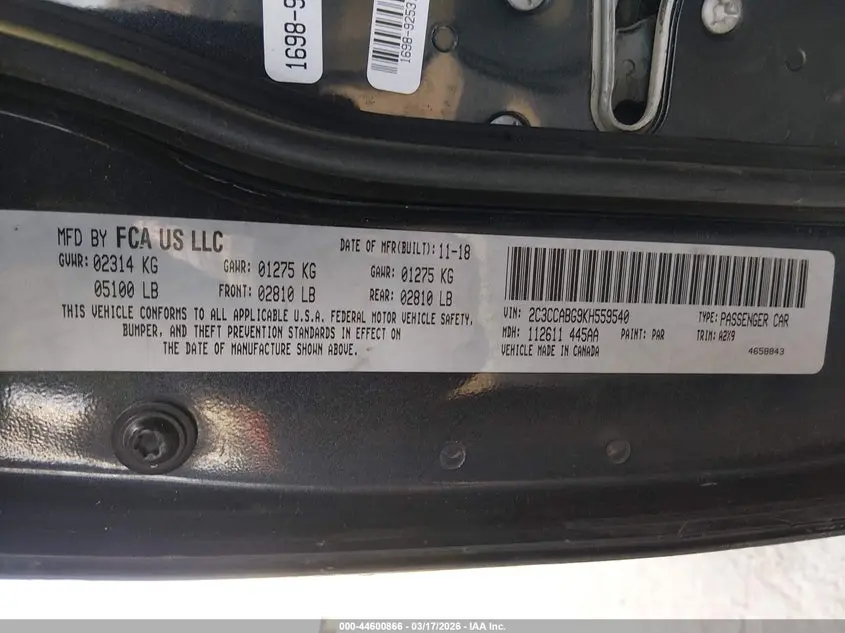 2019 CHRYSLER 300 300S
